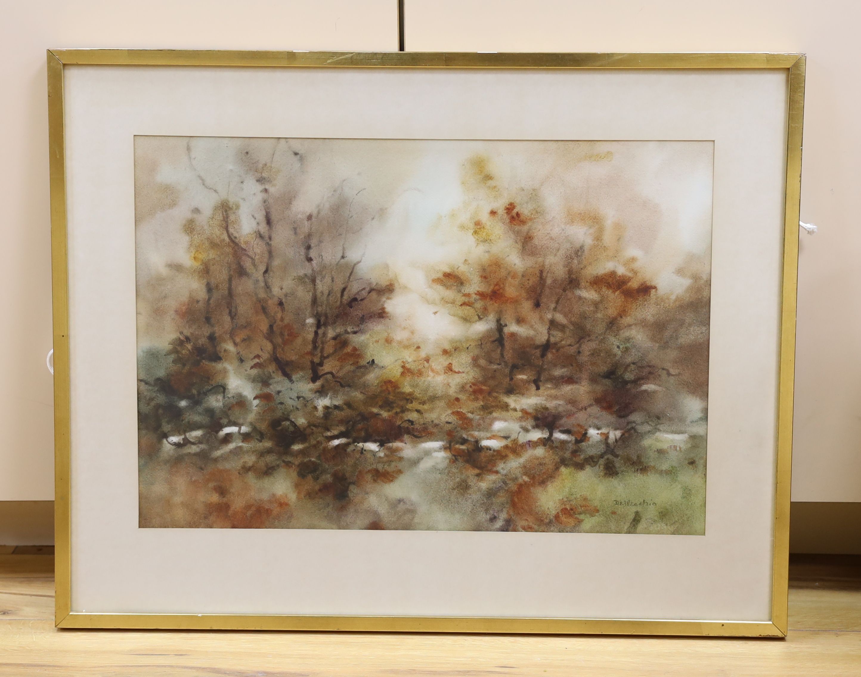 Phyllis Del Vecchio (American Contemporary), watercolour, 'Autumn', signed, 38 x 55cm